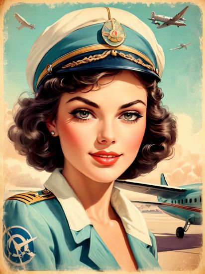 MK vintage airline poster