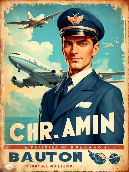 MK vintage airline poster