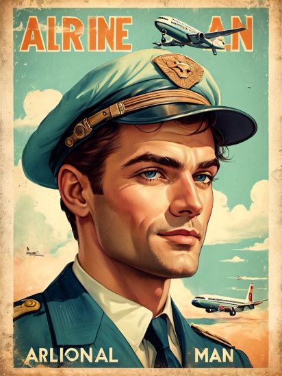 MK vintage airline poster