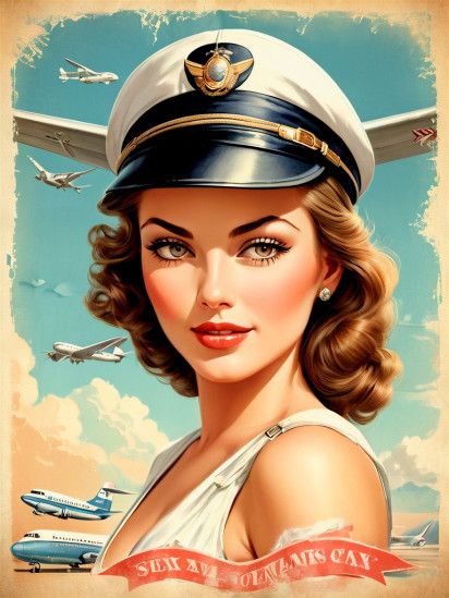MK vintage airline poster