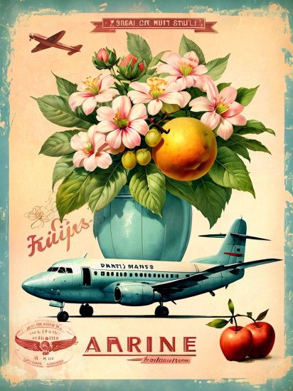MK vintage airline poster
