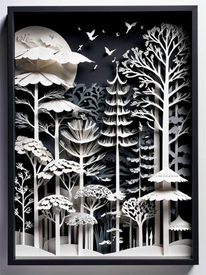 papercraft stacked papercut
