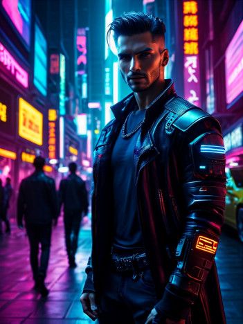 futuristic cyberpunk cityscape