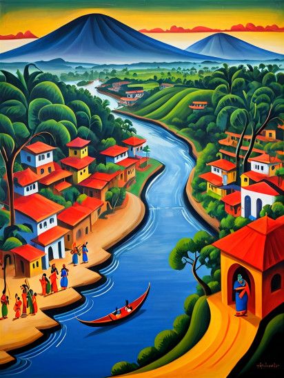 MK kalighat painting