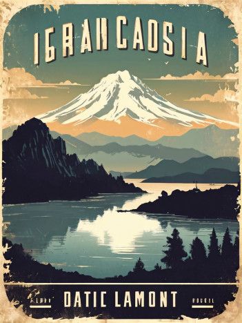 MK vintage travel poster