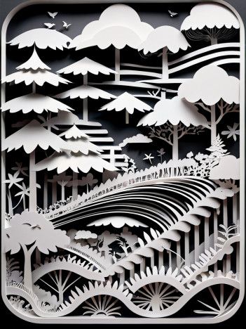 papercraft stacked papercut