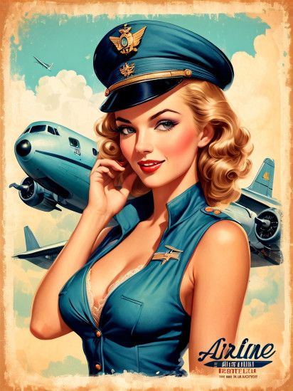 MK vintage airline poster
