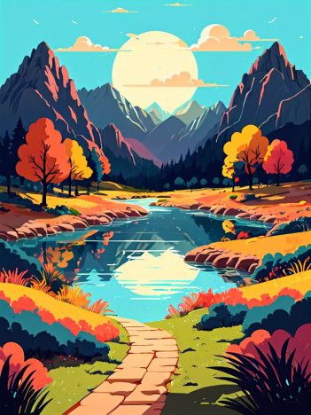 Flat 2D Art