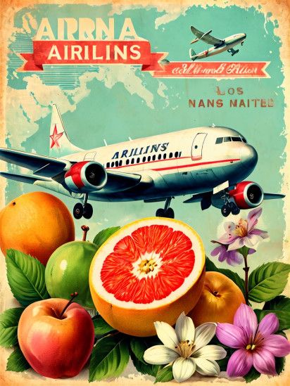 MK vintage airline poster