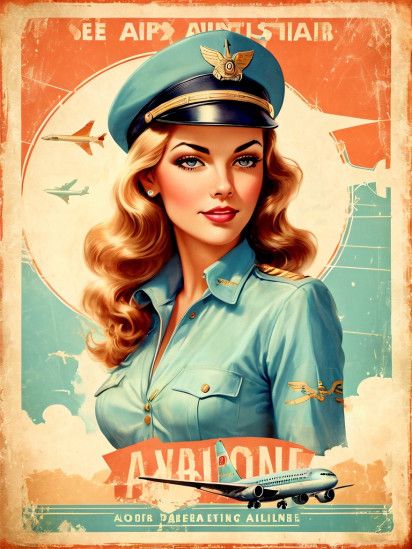 MK vintage airline poster
