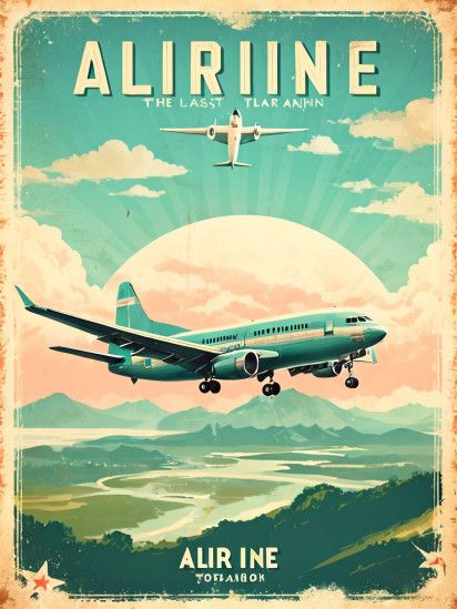 MK vintage airline poster