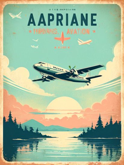 MK vintage airline poster